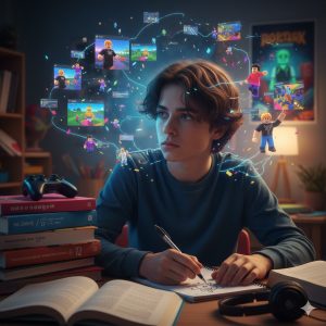 Arthur dacht enkel nog aan gamen.